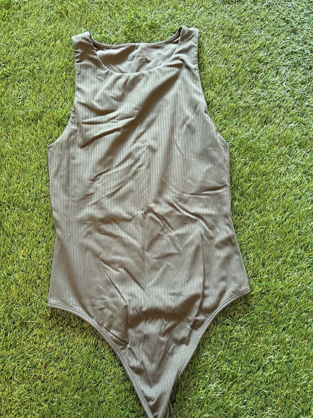 OFFLINE by Aerie REAL ME Ribbed Sleeveless Bodysuit